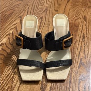 Dolce Vita Black and Tan Women's Sandals 9.5
